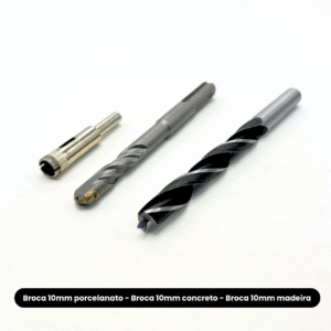 Kit Brocas 10mm - Porcelanato + Concreto + Madeira